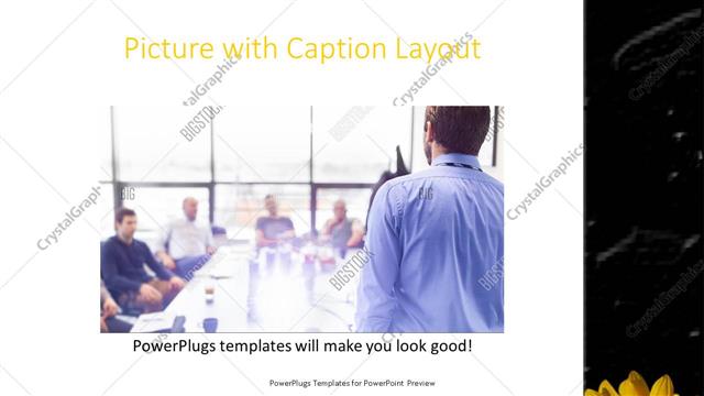 Picture with Caption presentation slide layout