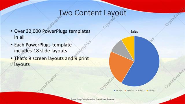 Two Content presentation slide layout