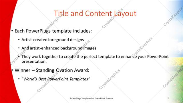 Title and Content presentation slide layout