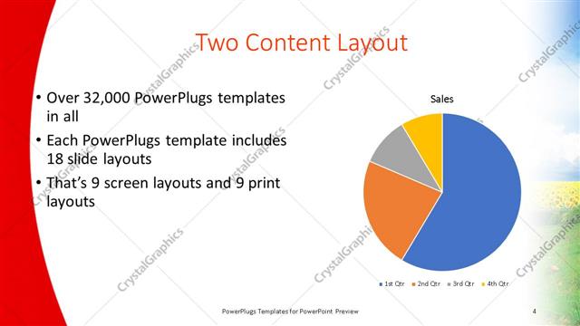 Two Content presentation slide layout
