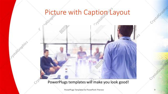 Picture with Caption presentation slide layout