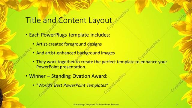Title and Content presentation slide layout