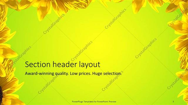 Section Header presentation slide layout