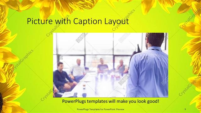 Picture with Caption presentation slide layout