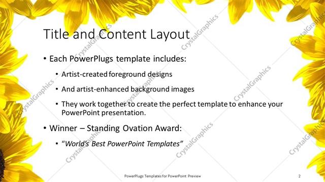 Title and Content presentation slide layout
