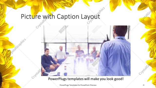 Picture with Caption presentation slide layout