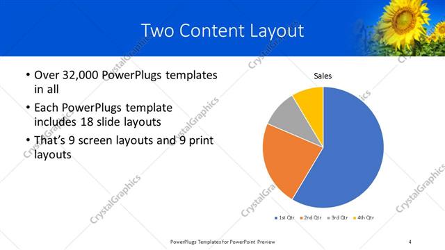 Two Content presentation slide layout