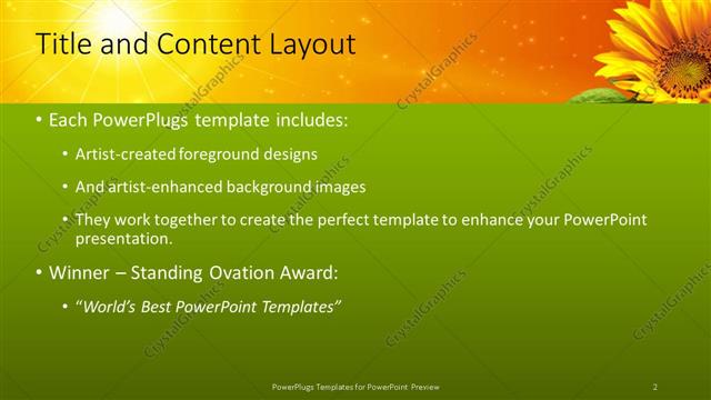 Title and Content presentation slide layout