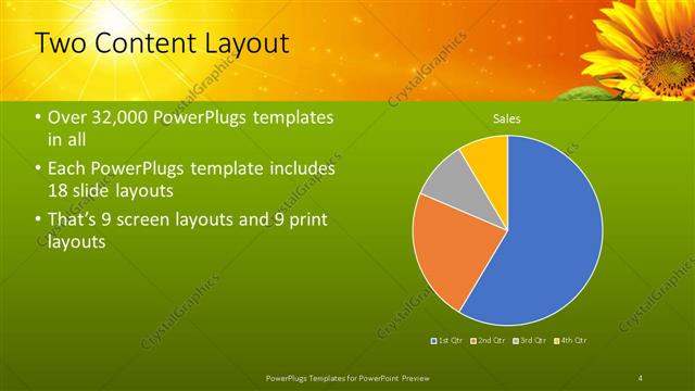 Two Content presentation slide layout