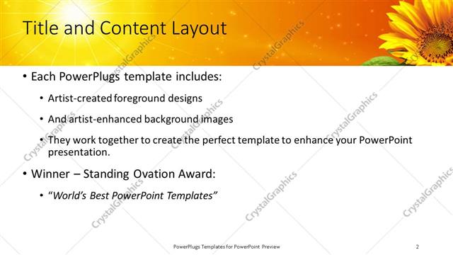Title and Content presentation slide layout