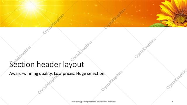 Section Header presentation slide layout