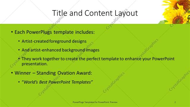 Title and Content presentation slide layout