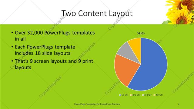 Two Content presentation slide layout