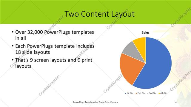 Two Content presentation slide layout