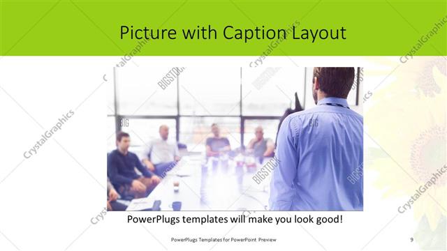 Picture with Caption presentation slide layout