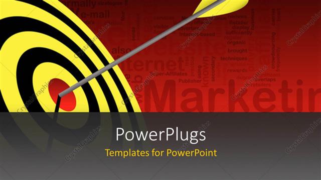  Presentation with eye - Yellow tailed dart hits red bulls eye of black and yellow target?