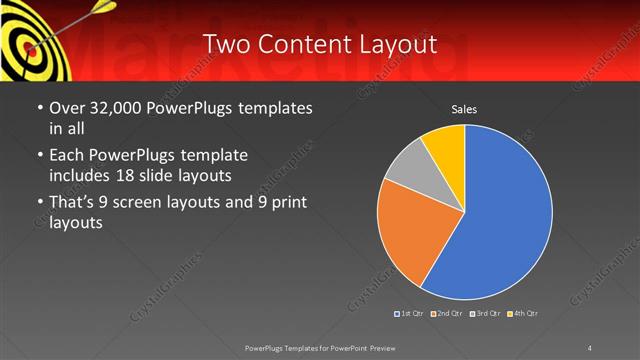 Two Content presentation slide layout