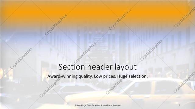 Section Header presentation slide layout