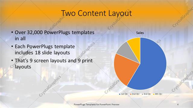 Two Content presentation slide layout