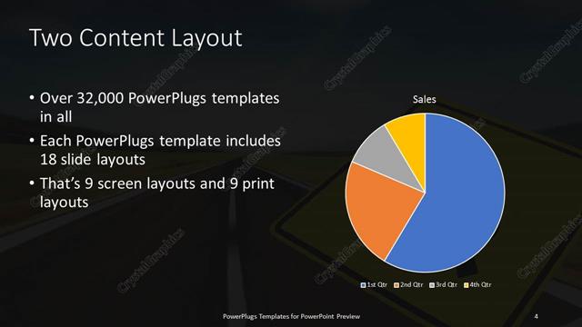Two Content presentation slide layout