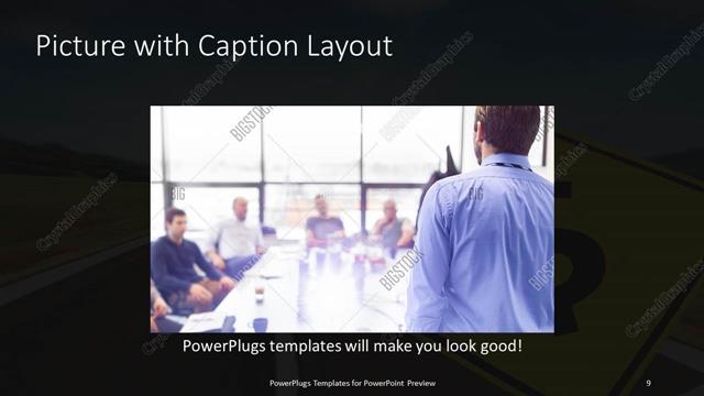Picture with Caption presentation slide layout