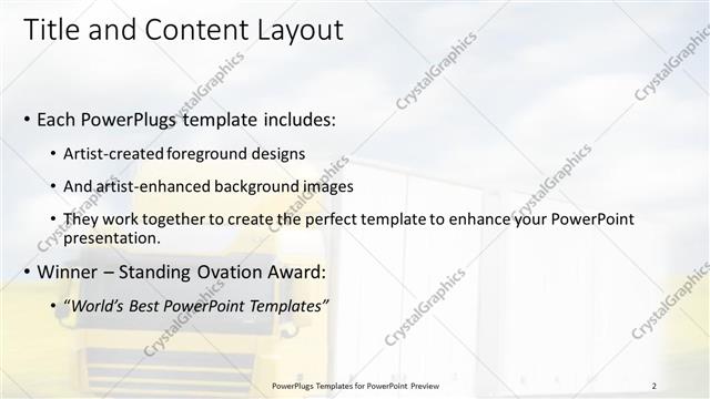 Title and Content presentation slide layout