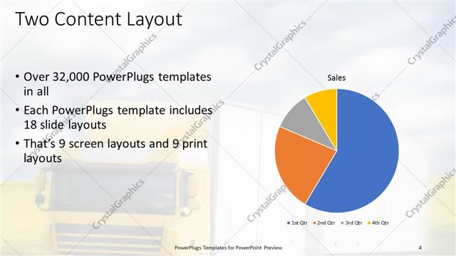 Two Content presentation slide layout