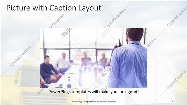 Picture with Caption presentation slide layout