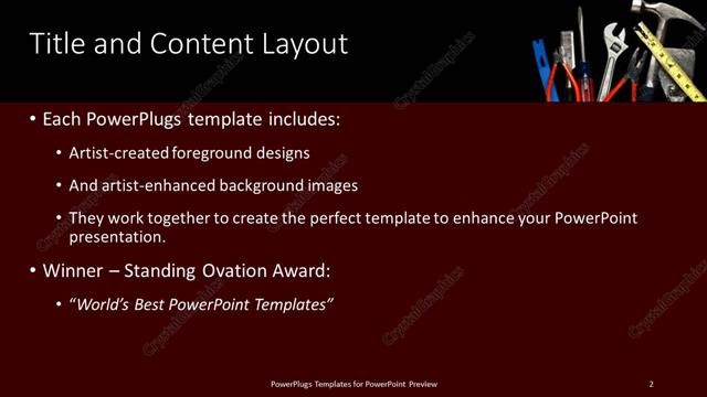 Title and Content presentation slide layout