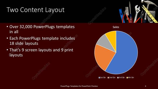 Two Content presentation slide layout
