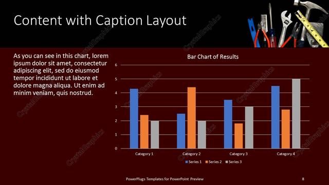 Content with Caption presentation slide layout