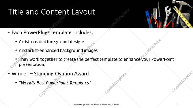 Title and Content presentation slide layout