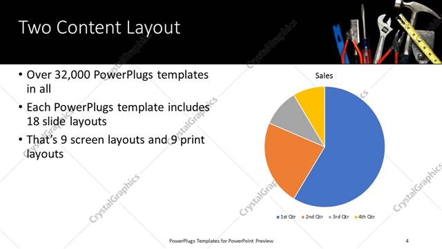 Two Content presentation slide layout