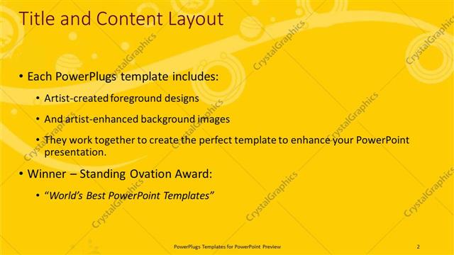Title and Content presentation slide layout
