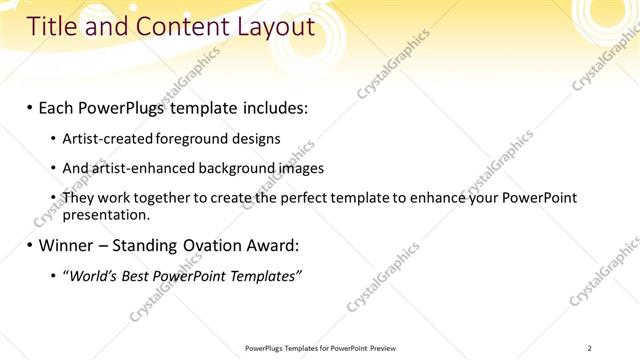 Title and Content presentation slide layout