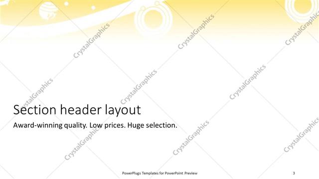 Section Header presentation slide layout
