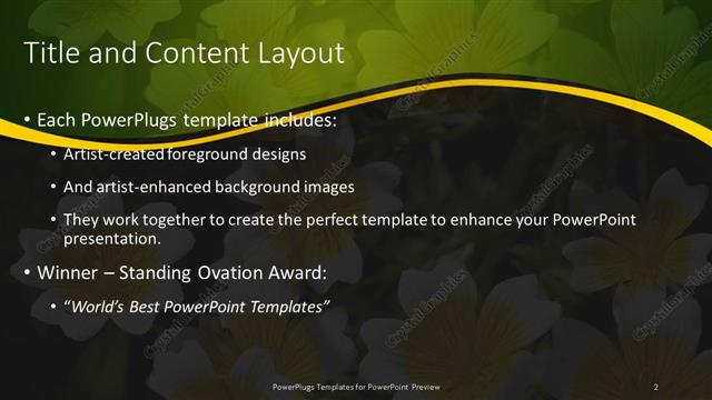 Title and Content presentation slide layout