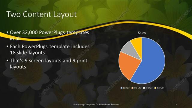 Two Content presentation slide layout