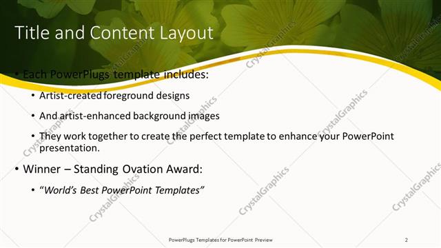 Title and Content presentation slide layout
