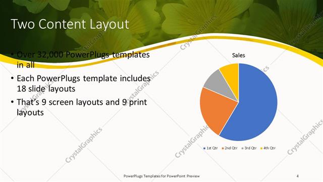 Two Content presentation slide layout