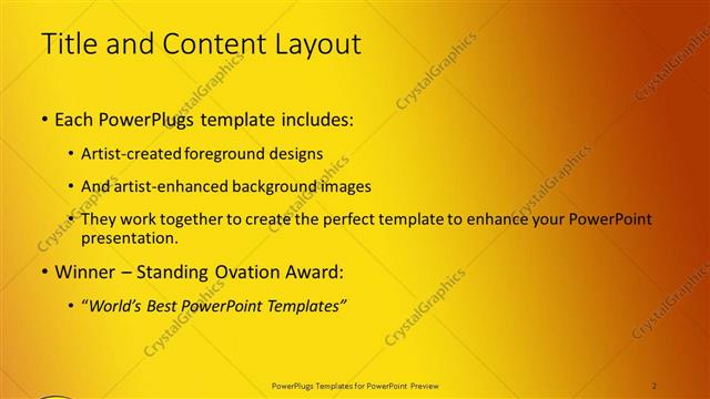 Title and Content presentation slide layout