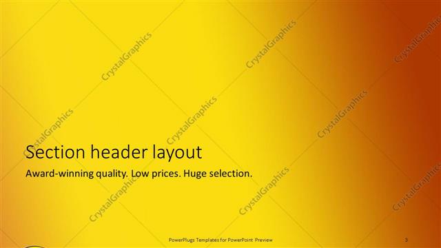 Section Header presentation slide layout