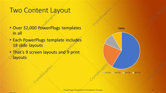 Two Content presentation slide layout