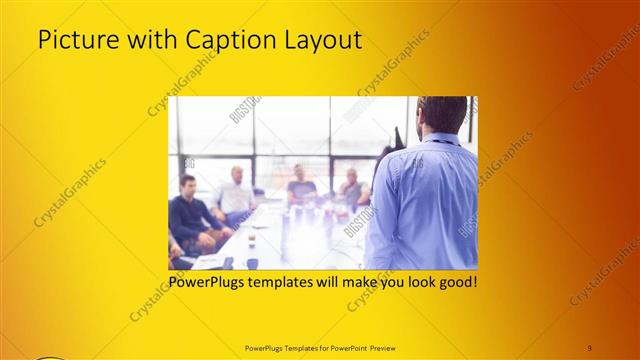Picture with Caption presentation slide layout