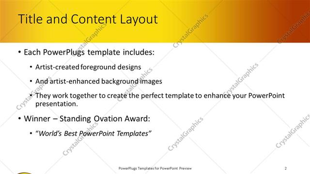 Title and Content presentation slide layout