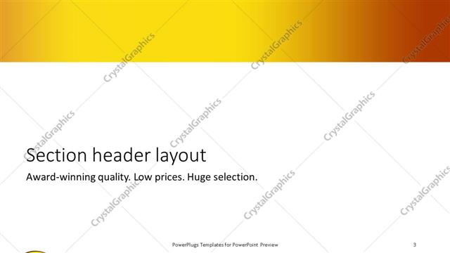 Section Header presentation slide layout