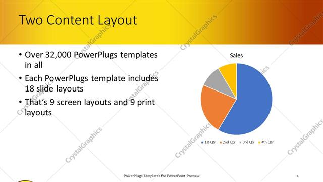 Two Content presentation slide layout