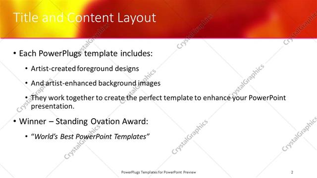Title and Content presentation slide layout