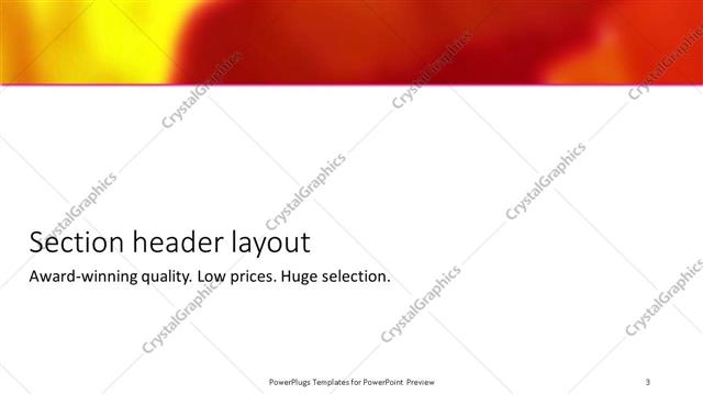 Section Header presentation slide layout