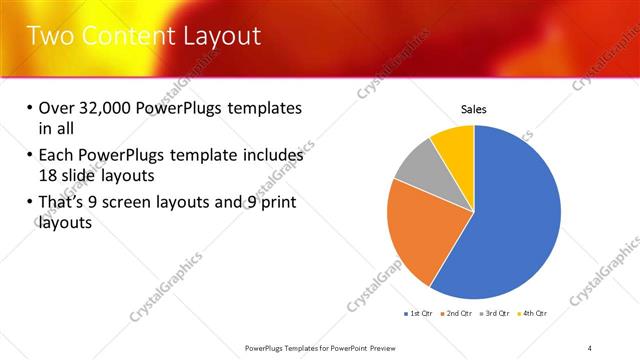 Two Content presentation slide layout